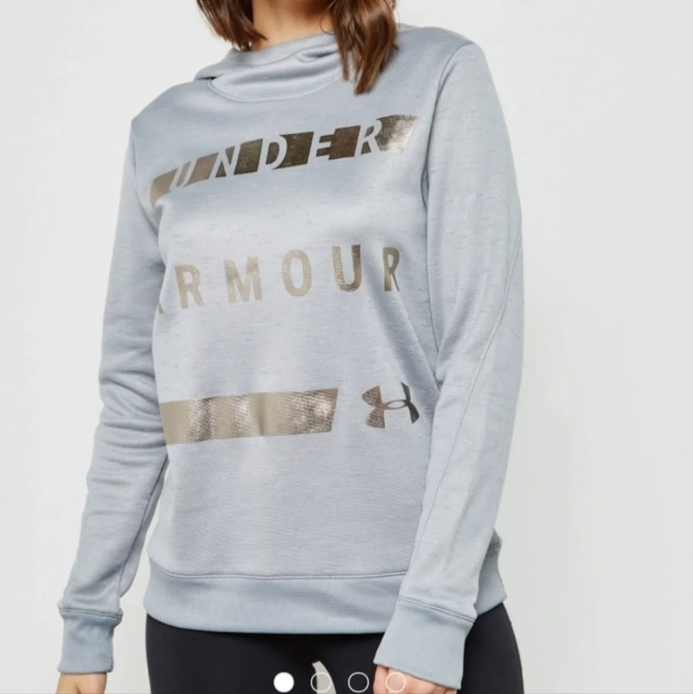 Under Armour Pullover Fleece Hoodie Sweatshirt Steal Gray Silver
